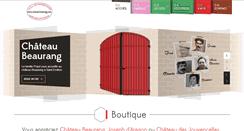 Desktop Screenshot of chateau-beaurang.com