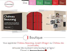Tablet Screenshot of chateau-beaurang.com